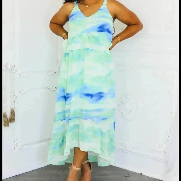 33. Ruffle High Low Maxi Dress - Picture 8 of 10
